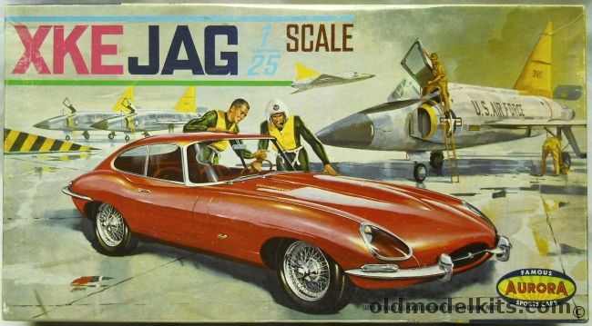 Aurora 1/25 Jaguar XKE, 566-149 plastic model kit