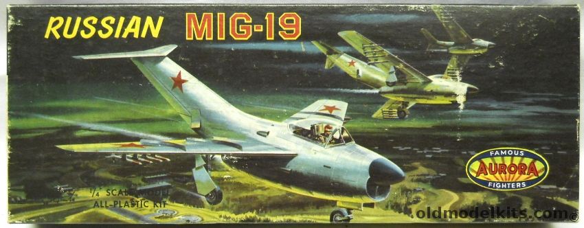 Aurora 1/48 Russian Mig-19, 66-79 plastic model kit