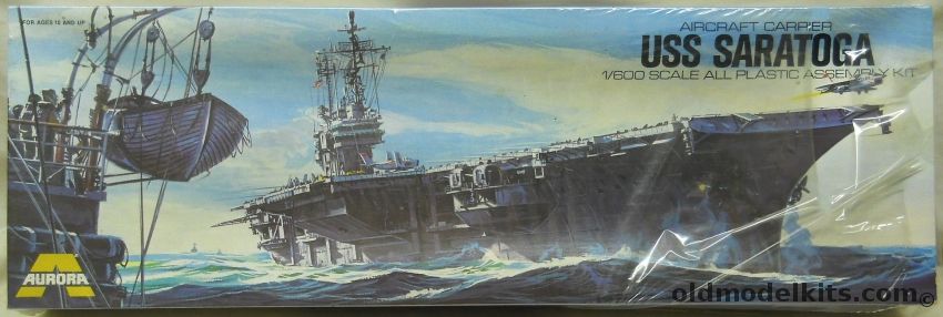 Aurora 1/600 USS Saratoga CV-60 Aircraft Carrier, 702 plastic model kit