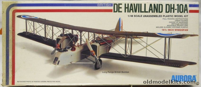 Aurora 1/48 De Havilland DH-10 Bomber, 786 plastic model kit