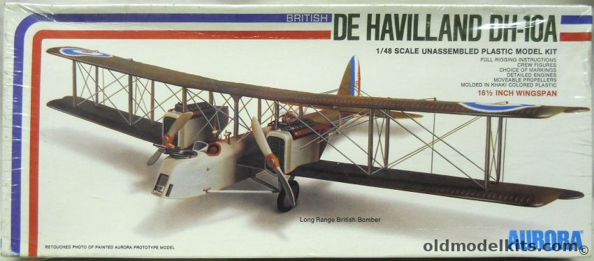Aurora 1/48 De Havilland DH-10 Bomber, 786 plastic model kit