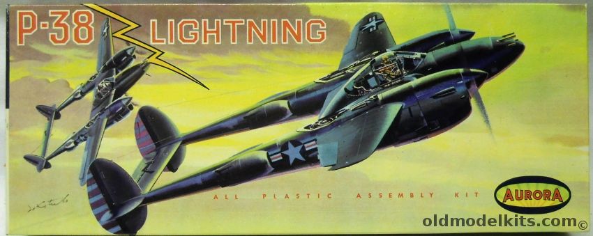 Aurora 1/48 Lockheed P-38 Lightning, 99-130 plastic model kit