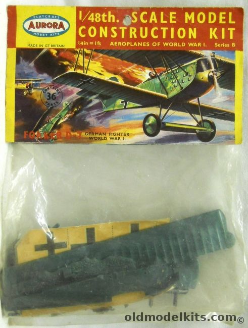 Aurora 1/48 Fokker D-7 Playcraft Issue - Bagged - (DVII) plastic model kit