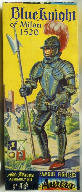 Aurora 1/8 Blue Knight of Milan 1520 Crown Logo, K2-98 plastic model kit