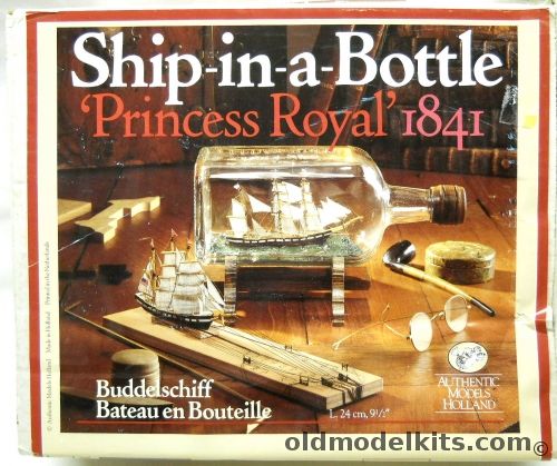 Authentic Models Holland 1/24 Ship In A Bottle Princess Royal 1841, SM31 plastic model kit