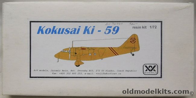 AV Models 1/72 Kokusai Ki-59 - Theresa, 72760 plastic model kit