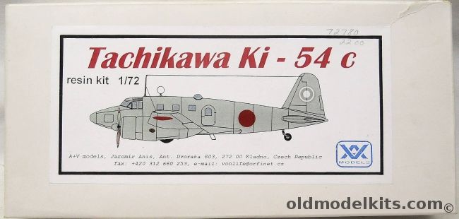 AV Models 1/72 Tachikawaw Ki-54C - Hickory, 72780 plastic model kit