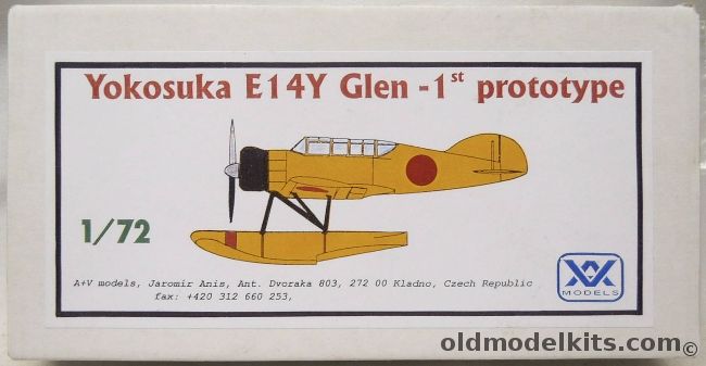AV Models 1/72 Yokosuka E14Y Glen 1st Prototype, AV128 plastic model kit