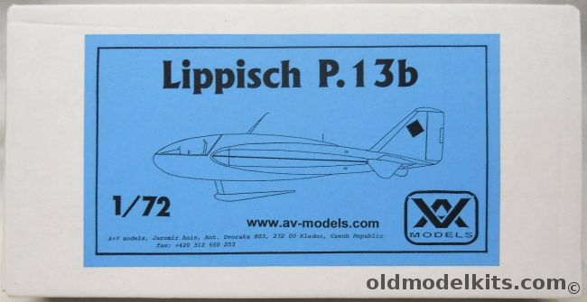 AV Models 1/72 Lippisch P.13b - (P-13b) plastic model kit