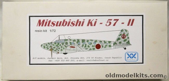 AV Models 1/72 Mitsubishi Ki-57 -II Topsy - 9th Air Division HQ Flight Borneo 1945 - (Ki57II / Ki-21 Sally Transport Variant) plastic model kit