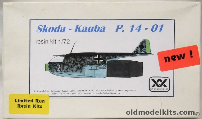 AV Models 1/72 Skoda-Kauba P.14-01 - (Skoda P-14-01 / P1401) plastic model kit