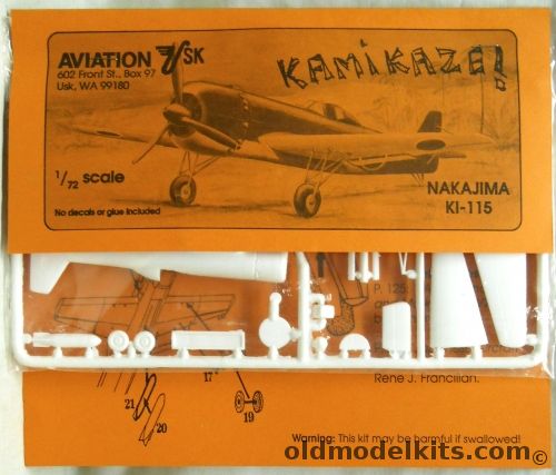 Aviation USK 1/72 Nakajima Ki-115 Kamikaze plastic model kit