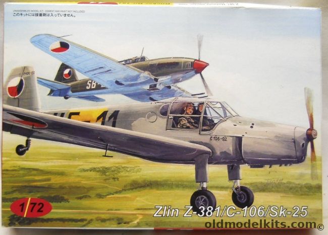 AZ Model 1/72 Zlin Z-381 / C-106 / SK-25 - Czechoslovak Air Force 1954 / Hungarian Air Force / Swedish Air Force / Egyptian Air Force - (Bucker Bu-181 Bestmann), AZCZ41 plastic model kit