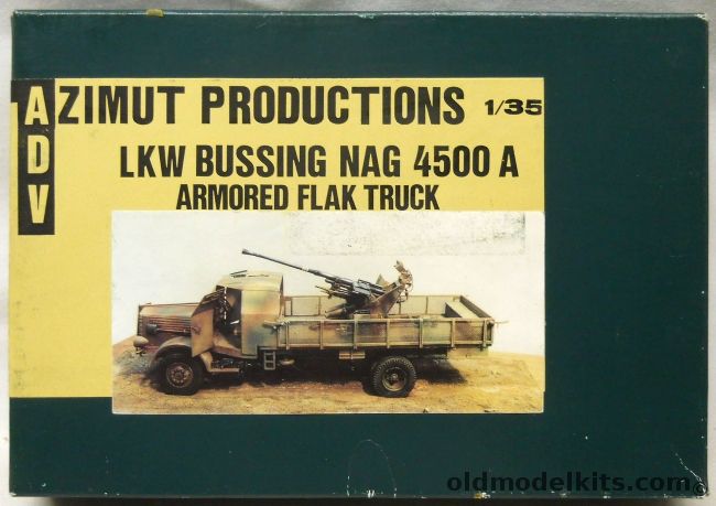 Azimut Productions 1/35 LKW Bussing Nag 4500 A Armored Flak Truck, 35030 plastic model kit