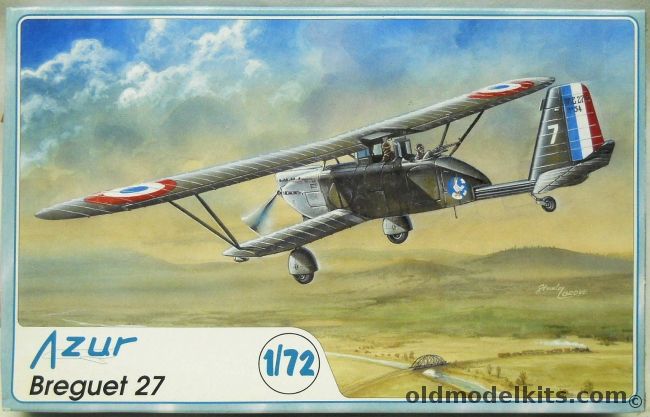 Azur 1/72 Breguet 27 - French Air Force GAO 518 Or Orly Airfield June 1940 / Chinese Air Force Export Version 1937, 027 plastic model kit