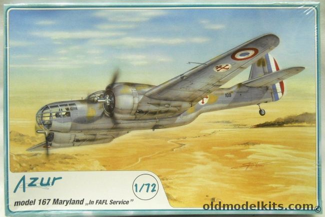 Azur 1/72 Martin Model 167 Maryland In FAFL Service, A066 plastic model kit