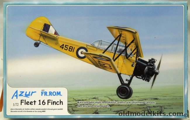 Azur 1/72 TWO Fleet 16 Finch - RCAF Canada 1941 / Portugese Navy 1941 / Chinese Air Force 1939, FR003 plastic model kit