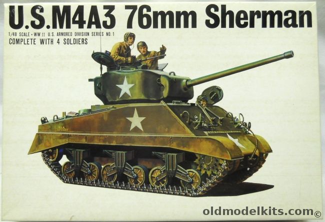 Bandai 1/48 M4A3 76mm Sherman, 058264 plastic model kit
