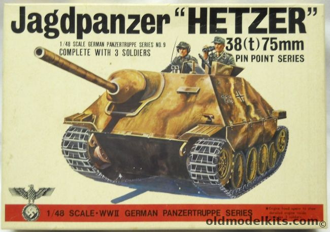 Bandai 1/48 Jagdpanzer Hetzer - 38(t) 75mm (Kfz 138) Pz Jag Wag 638/10, 8239-250 plastic model kit