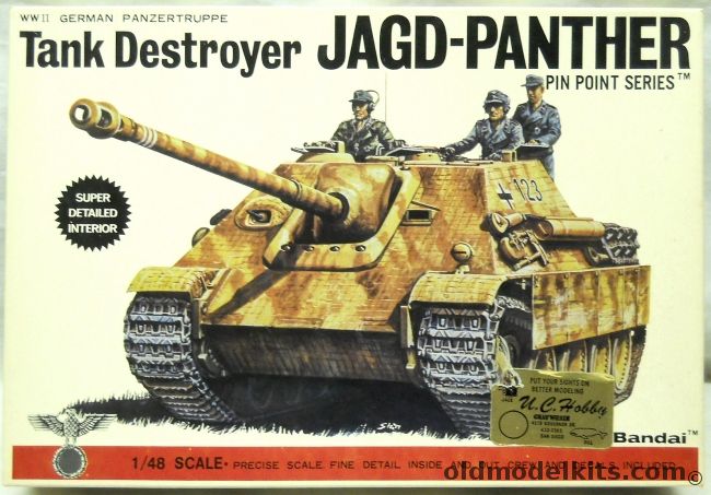 Bandai 1/48 Tank Destroyer Jagd-Panther - (Sd.Kfz.173 Jagdpanther), 8260 plastic model kit