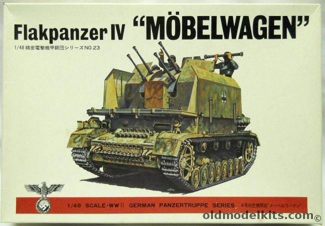 Bandai 1/48 Mobelwagen Flakpanzer IV, 8285-500 plastic model kit