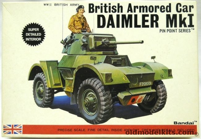 Bandai 1/48 British Armored Car Daimler MkI, 8362 plastic model kit
