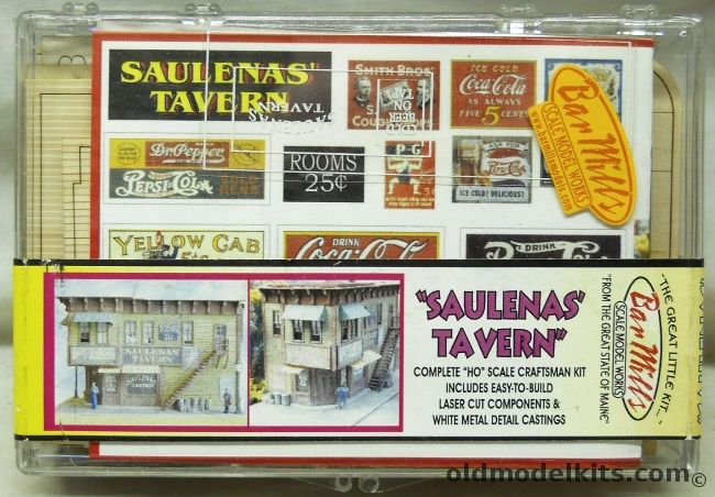 Bar Mills HO Saulenas Tavern - HO Craftsman Kit, 0932 plastic model kit