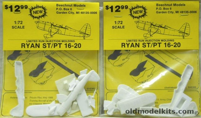 Beechnut 1/72 TWO Ryan ST/PT-16 / PT-20 - Bagged plastic model kit