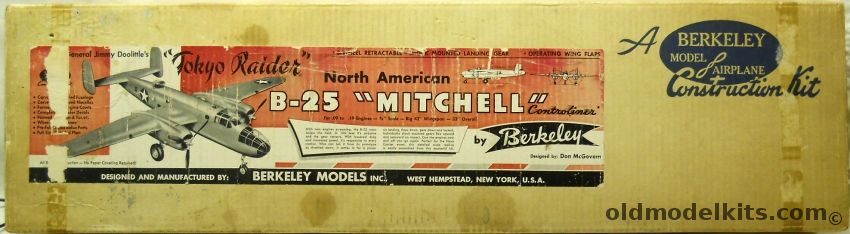 Berkeley North American B-25 Mitchell - General Jimmy Doolittle's Tokyo Raider - 42 Inch Wingspan Flying Aircraft plastic model kit
