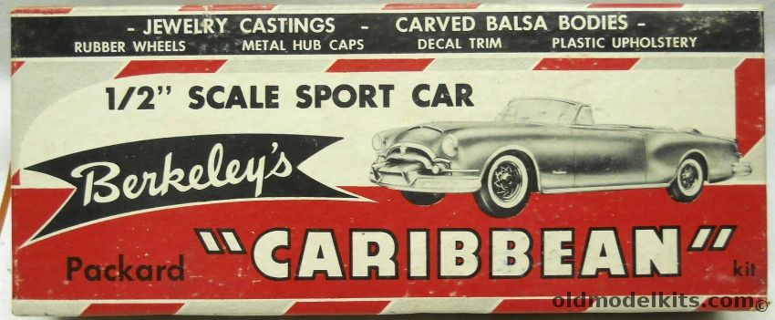 Berkeley 1/24 Packard Caribbean Convertible - 7.7 Inches Long plastic model kit