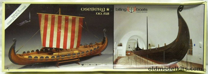 Billing Boats 1/25 Oseberg Viking Ship - 34 Inches Long, 518 plastic model kit