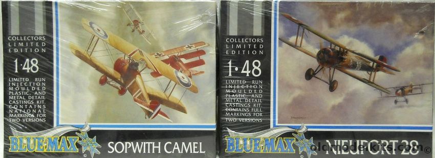 Blue Max 1/48 Sopwith Camel And Nieuport 28, BM109 plastic model kit