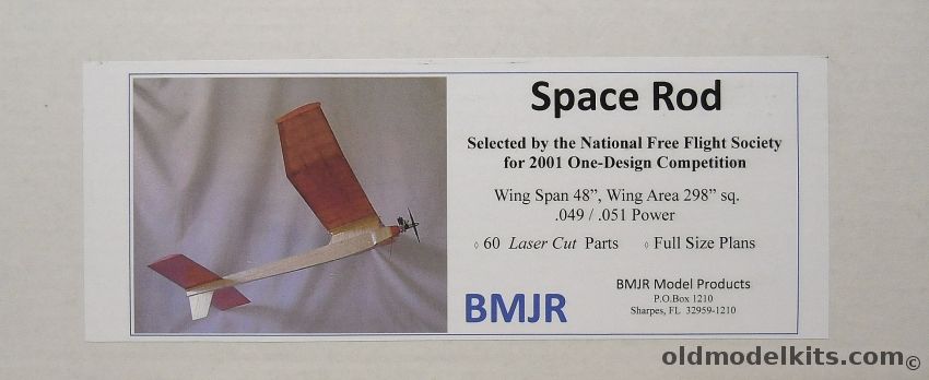 BMJR Models Space Rod - 48 Inch Wingspan For .049 To .061 Gas Power, B-111 plastic model kit