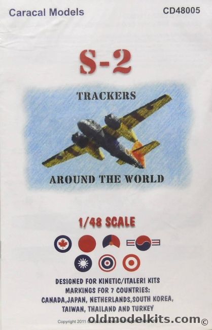 Caracal Models 1/48 S-2 Trackers Around The World - Canada / Japan / Netherlands / South Korea / Taiwan / Thailand / Turkey, CD48005 plastic model kit