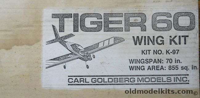 Carl Goldberg Models Tiger 60 Wing Kit - 70 Inch Wingspan, K-97 plastic model kit