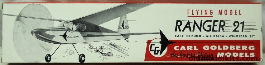 Carl Goldberg Models Ranger 21 - 21 Inch Wingspan Balsa Flying Model, D3 plastic model kit