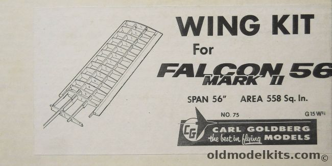 Carl Goldberg Models Falcon 56 Wing Kit - 56 Inch Wingspan, G15WII plastic model kit
