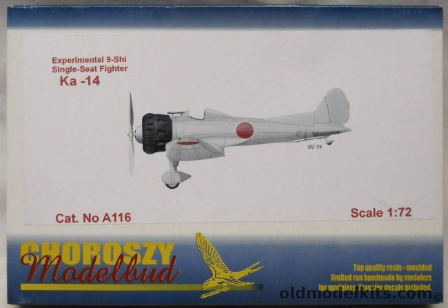 Choroszy 1/72 Ka-14 Experimental 9-Shi Fighter - Father Of the Claude A5M1, A116 plastic model kit