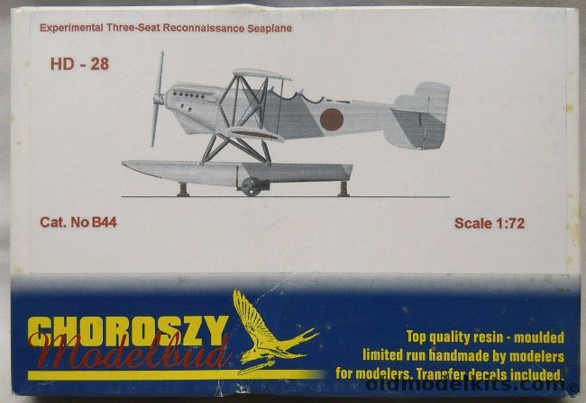 Choroszy 1/72 HD-28 - 1926 Heinkel / Aichi Experimental Three Seat Reconnaissance Seaplane, B44 plastic model kit