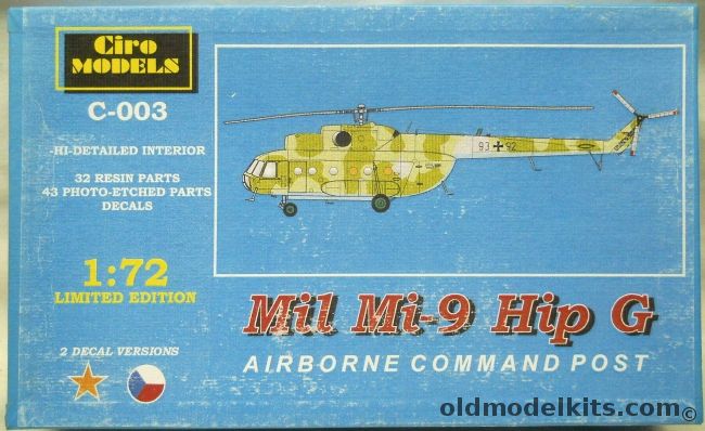 Ciro 1/72 Mil Mi-9 Hip G Airborne Command Post - Soviet or Czech, C-003 plastic model kit