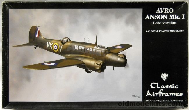 Classic Airframes 1/48 Avro Anson Mk.I Late Version Export - New Zealand / South Africa / Finland / Royal Australian Air Force (RAAF), 4118 plastic model kit
