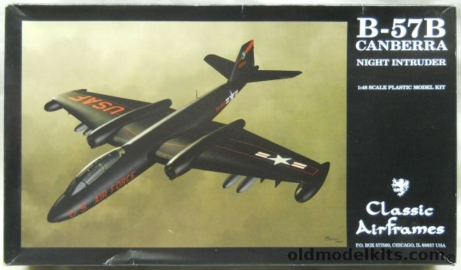 Classic Airframes 1/48 B-57 Canberra Night Intruder - EB-57B 117 DSES ANG June 1978 / 498th BS 345BW 1957 / 501BG 345 BW Langley AFB 1954 13th TBS 35th RFW Vietnam 1966, 4141 plastic model kit