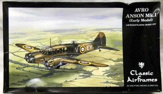 Classic Airframes 1/48 Avro Anson Mk.I Early Model Plus Eduard Mask Set, 4120 plastic model kit