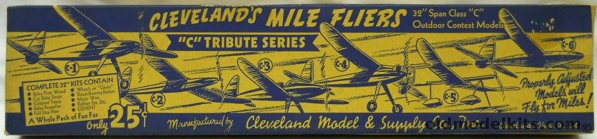 Cleveland Mile Fliers The New Norseman - 32 Inch Wingspan Cabin Fuselage Balsa Flying Model Aircraft, C-1 plastic model kit