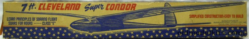 Cleveland Super Condor 7 Foot Wingspan Class E Soaring Glider, E-5019 plastic model kit