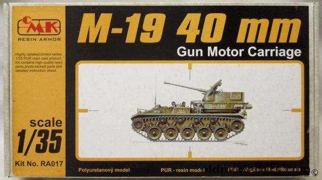 CMK 1/35 M-19 40mm Gun Carriage, RA017 plastic model kit