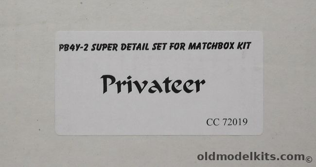 Cobra Company 1/72 PB4Y-2 Privateer Super Detail Set For The Matchbox Kit, CC72019 plastic model kit