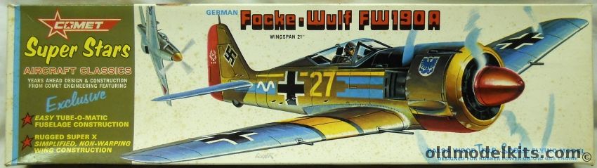 Comet Focke-Wulf FW-190 A - Super Stars Series 21 inch Wingspan Flying Model, 1621-250 plastic model kit