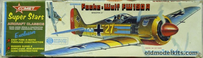 Comet Focke-Wulf FW-190 A - 'Super Stars' Series 21 inch Wingspan Flying Model, 1621 plastic model kit