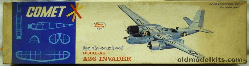 Comet A-26 Invader - 30 Inch Wingspan Flying Model, 3501-298 plastic model kit